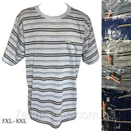 Фотография Футболка мужская молодёжная/батал р-ры 4XL-8XL (микс цв) "NICOLAS" недорого оптом от прямого поставщика