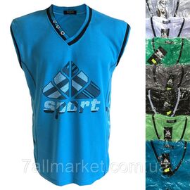 Фотография Майка мужская молодёжная р-ры XL-4XL (микс цв) "NICOLAS" недорого оптом от прямого поставщика