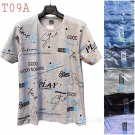 Фотография Футболка мужская молодёжная  р-ры XL-3XL (микс цв) "NICOLAS" недорого оптом от прямого поставщика