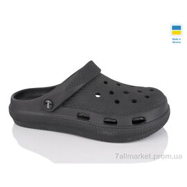 Фотография Кроксы детские летние Лето C98 чорний (6 пар р.36-41) "Inblue" недорого оптом от прямого поставщика