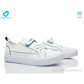 Фотография Кеды детские легкие Весна/осень 350-7 біло-синій (8 пар р.31-37) "Comfort-baby" недорого оптом от прямого поставщика