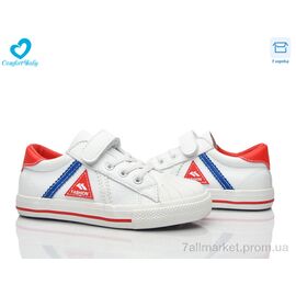 Фотография Кеды детские легкие Весна/осень 13100 білий (9 пар р.24-30) "Comfort-baby" недорого оптом от прямого поставщика