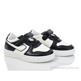 Фотография Кроссовки детские модные Весна/осень B20-4 white-black (12 пар р.26-31) "Blue Rama" недорого оптом от прямого поставщика