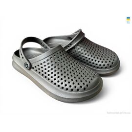 Фотография Кроксы детские летние Лето 204 графіт (8 пар р.36-41) "Rai shoes" недорого оптом от прямого поставщика