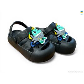 Фотография Кроксы детские летние Лето 336 чорний (8 пар р.24-29) "Rai shoes" недорого оптом от прямого поставщика