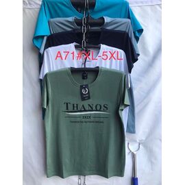 Фотография Футболка мужская A71 mix р.XL-5XL "ZERO" недорого оптом от прямого поставщика