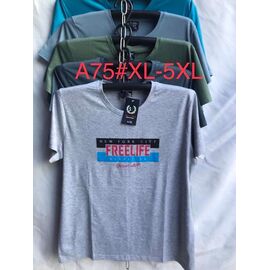 Фотография Футболка мужская A75 mix р.XL-5XL "ZERO" недорого оптом от прямого поставщика