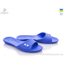 Фотография Шлепки женские облегченные Лето 107 синий (10 пар р.36-41) "Acorus" недорого оптом от прямого поставщика