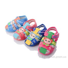 Фотография Босоножки детские летние Лето A53 mix (40 пар р.16-20) "Blue Rama" недорого оптом от прямого поставщика