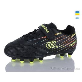 Фотография Футбольная обувь детские Весна/осень DDB26713-2 black-lemon (16 пар р.31-35) "Restime" недорого оптом от прямого поставщика