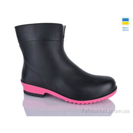Фотография Резиновая обувь женская Весна/осень 8 чорний (5 пар р.37-41) "Зручне взуття" недорого оптом от прямого поставщика