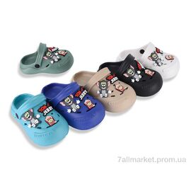 Фотография Кроксы детские летние Лето 308-13 mix (12 пар р.24-29) "Soylu" недорого оптом от прямого поставщика