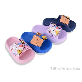 Фотография Шлепки детские летние Лето XF76 mix (12 пар р.24-29) "Soylu" недорого оптом от прямого поставщика