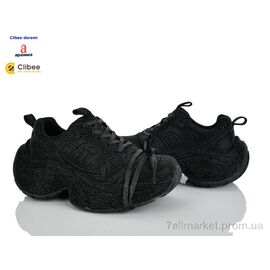 Фотография Кроссовки женские модные Весна/осень AD180-1 black (5 пар р.36-40) "Clibee-Doremi" недорого оптом от прямого поставщика
