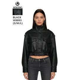 Куртка жіноча демісезонна W8893 black р.S-L "Immei" недорого оптом від прямого постачальника