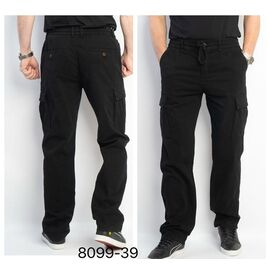 Штани чоловічі утеплені 8099-39 black р.32-40 "LILY" недорого оптом від прямого постачальника