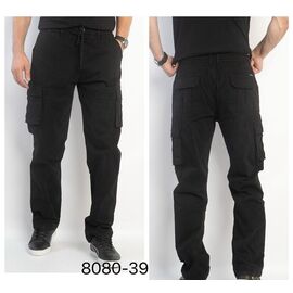 Штани чоловічі утеплені 8080-39 black р.32-42 "LILY" недорого оптом від прямого постачальника