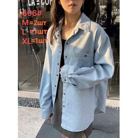 Фотография Рубашка женская 606 l.blue р.M-XL "Lolo Blues" недорого оптом от прямого поставщика