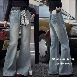 Фотография Джинсы детские на девочку 2618 l.blue р.26-30 "Major" недорого оптом от прямого поставщика