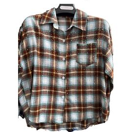 Фотография Рубашка детская на девочку CC15 brown р.120-170 "Major" недорого оптом от прямого поставщика