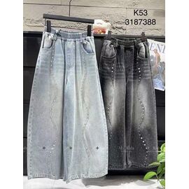 Фотография Джинсы детские на девочку K53 l.blue р.130-170 "Major" недорого оптом от прямого поставщика