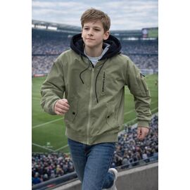 Фотография Ветровка детская на мальчика 29918 khaki р.146-164 "Major" недорого оптом от прямого поставщика