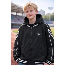 Фотография Ветровка детская на мальчика 29917 black-white р.146-164 "Major" недорого оптом от прямого поставщика