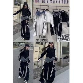 Фотография Штаны детские спортивные на девочку T135 black р.120-170 "Major" недорого оптом от прямого поставщика