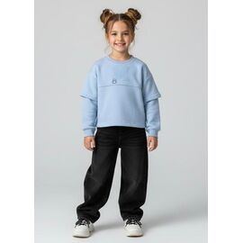 Фотография Свитер детский на девочку DD110 l.blue р.122-152 "Limerense" недорого оптом от прямого поставщика