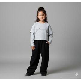 Фотография Свитер детский на девочку DD116 grey р.122-152 "Limerense" недорого оптом от прямого поставщика