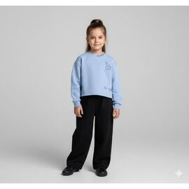 Фотография Свитер детский на девочку DD118 l.blue р.122-152 "Limerense" недорого оптом от прямого поставщика