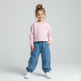 Фотография Свитер детский на девочку DD119 pink р.122-152 "Limerense" недорого оптом от прямого поставщика