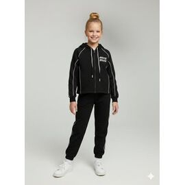 Фотография Костюм детский спортивный на девочку DD140 black р.140-170 "Limerense" недорого оптом от прямого поставщика