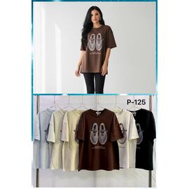 футболка жіноча P125 mix р.52-54 "FLORA" недорого оптом від прямого постачальника