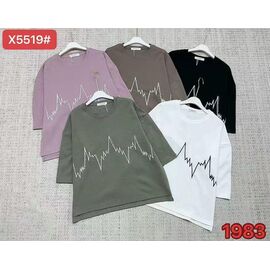 футболка жіноча X5519 mix р.52-54 "FLORA" недорого оптом від прямого постачальника