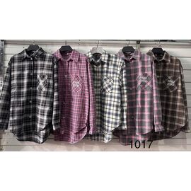 Фотография Рубашка женская MA1017 brown р.42-48 "Annet" недорого оптом от прямого поставщика