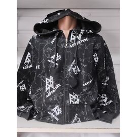 Фотография Кофта спортивная мужская 1461 black р.S-2XL "RING" недорого оптом от прямого поставщика