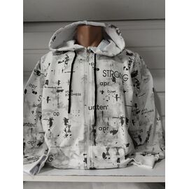 Фотография Кофта спортивная мужская 1464 white р.S-2XL "RING" недорого оптом от прямого поставщика