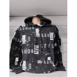 Фотография Худи мужской 1477 black р.S-2XL "RING" недорого оптом от прямого поставщика