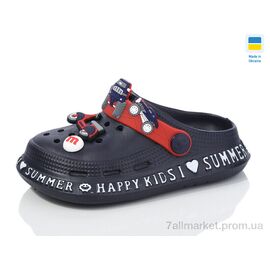 Фотография Кроксы детские летние Лето N005 т.синій (6 пар р.25-30) "Lot Shoes" недорого оптом от прямого поставщика