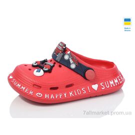 Фотография Кроксы детские летние Лето N005 червоний (6 пар р.25-30) "Lot Shoes" недорого оптом от прямого поставщика