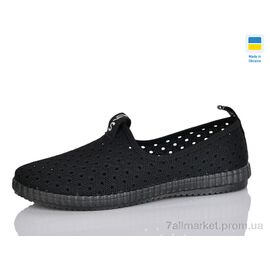 Фотография Слипоны женские тканевые Лето Сл.526 чорний (10 пар р.36-40) "Lot Shoes" недорого оптом от прямого поставщика