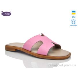 Фотография Шлепки женские облегченные Лето 64 рожева шкіра (6 пар р.36-40) "Garti" недорого оптом от прямого поставщика