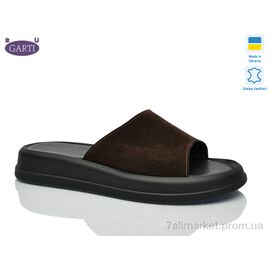 Фотография Шлепки женские облегченные Лето 0197 коричневий замш (6 пар р.36-40) "Garti" недорого оптом от прямого поставщика