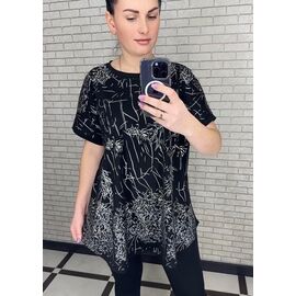 футболка жіноча 25010 black р.58-62 "PULSE" недорого оптом від прямого постачальника