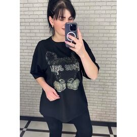 футболка жіноча 250102 black р.S-L "PULSE" недорого оптом від прямого постачальника