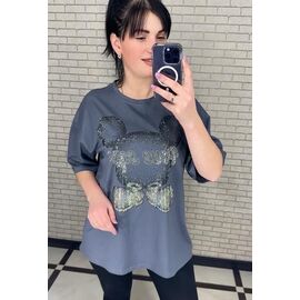 футболка жіноча 250102 grey р.S-L "PULSE" недорого оптом від прямого постачальника