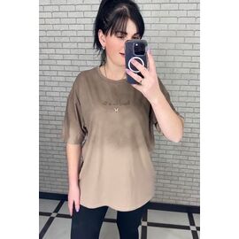 футболка жіноча 250107 beige р.S-L "PULSE" недорого оптом від прямого постачальника