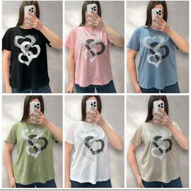 футболка жіноча 25070 beige р.46-50 "PULSE" недорого оптом від прямого постачальника