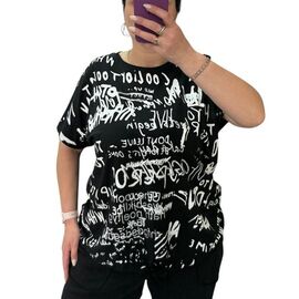 футболка жіноча 25084 black р.54-64 "PULSE" недорого оптом від прямого постачальника